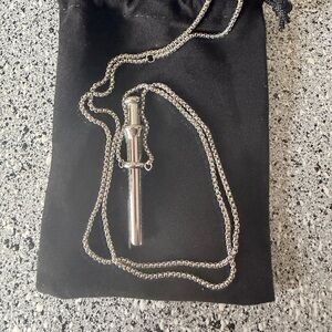 Incognito Compact Bump Straw Pendant Necklace Snuff Tool Jewelry SNOGO Clone SLV